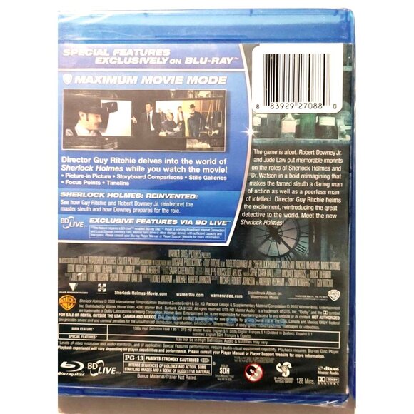 Sherlock Holmes & Sherlock Holmes: A Game Of Shadows Blu-Ray Movies Set - Picture 5 of 6